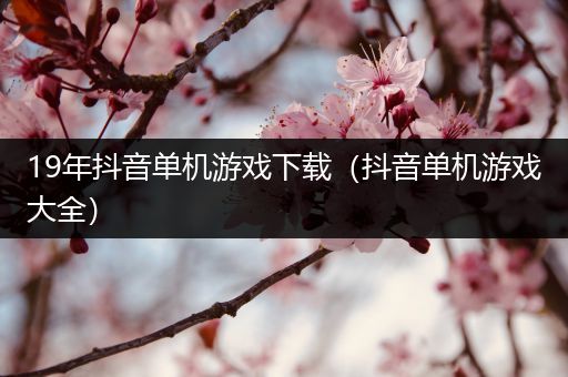 19年抖音单机游戏下载（抖音单机游戏大全）