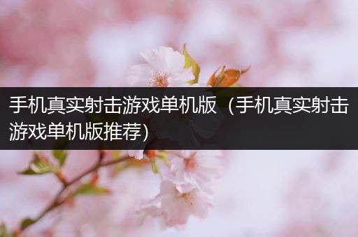 手机真实射击游戏单机版（手机真实射击游戏单机版推荐）