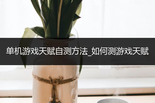 单机游戏天赋自测方法_如何测游戏天赋
