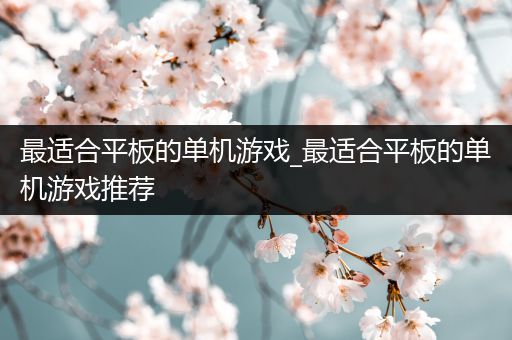 最适合平板的单机游戏_最适合平板的单机游戏推荐