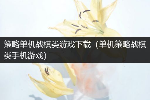 策略单机战棋类游戏下载（单机策略战棋类手机游戏）