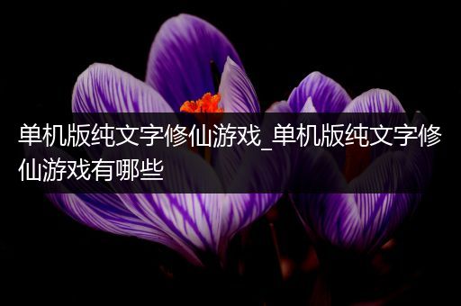 单机版纯文字修仙游戏_单机版纯文字修仙游戏有哪些