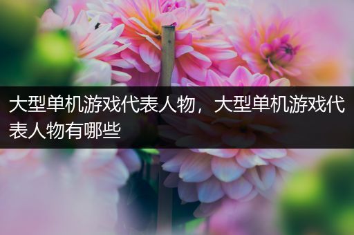 大型单机游戏代表人物，大型单机游戏代表人物有哪些