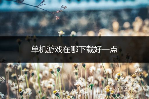 单机游戏在哪下载好一点