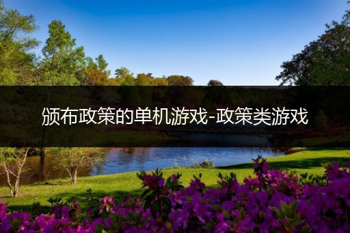 颁布政策的单机游戏-政策类游戏
