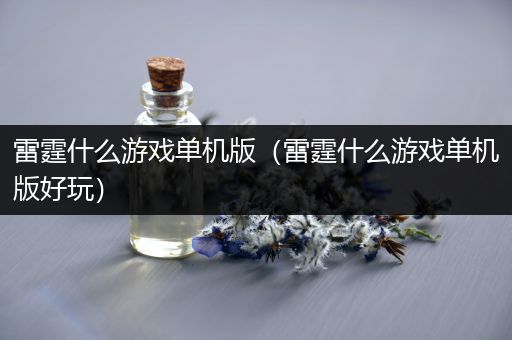 雷霆什么游戏单机版（雷霆什么游戏单机版好玩）