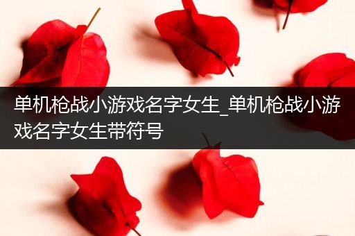 单机枪战小游戏名字女生_单机枪战小游戏名字女生带符号