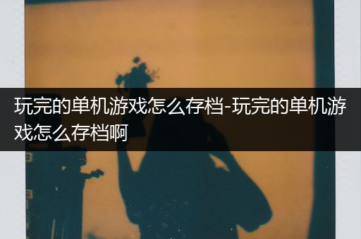 玩完的单机游戏怎么存档-玩完的单机游戏怎么存档啊
