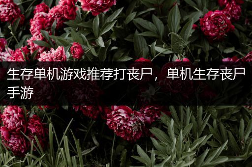 生存单机游戏推荐打丧尸，单机生存丧尸手游