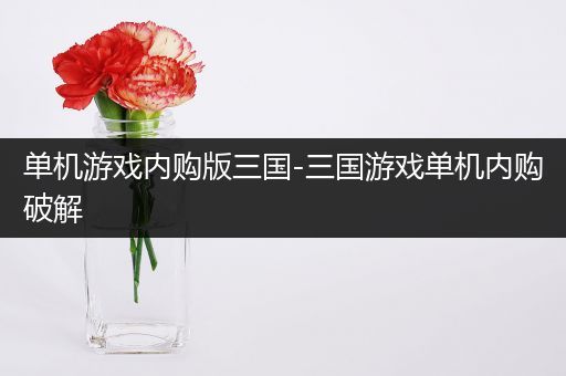 单机游戏内购版三国-三国游戏单机内购破解
