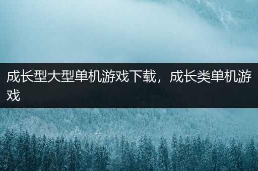 成长型大型单机游戏下载，成长类单机游戏