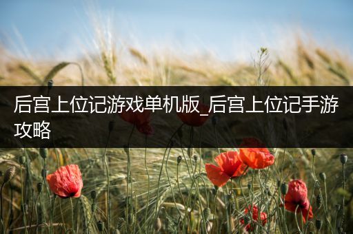 后宫上位记游戏单机版_后宫上位记手游攻略