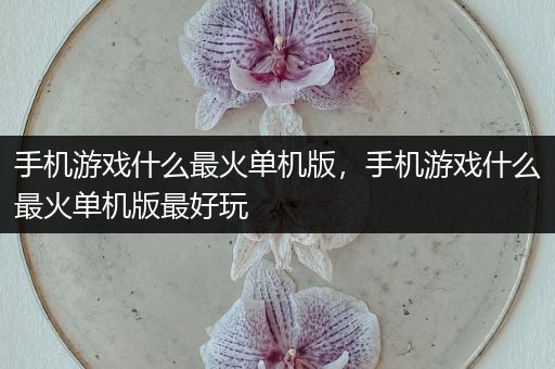 手机游戏什么最火单机版，手机游戏什么最火单机版最好玩