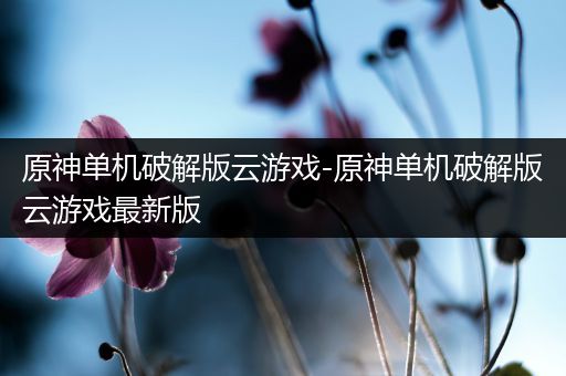 原神单机破解版云游戏-原神单机破解版云游戏最新版