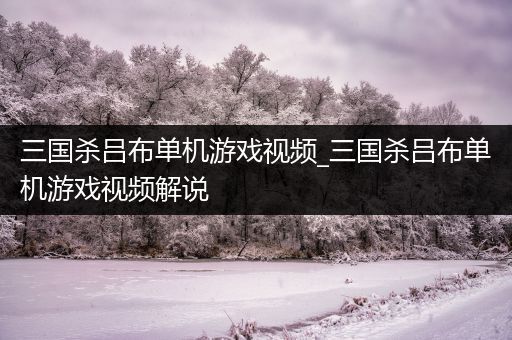 三国杀吕布单机游戏视频_三国杀吕布单机游戏视频解说