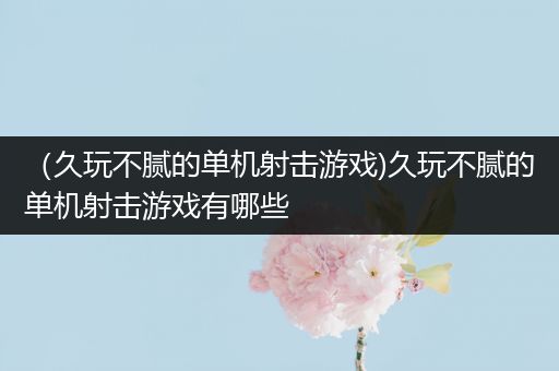 （久玩不腻的单机射击游戏)久玩不腻的单机射击游戏有哪些