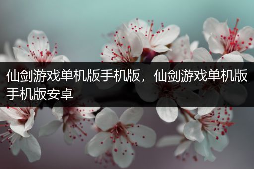 仙剑游戏单机版手机版，仙剑游戏单机版手机版安卓