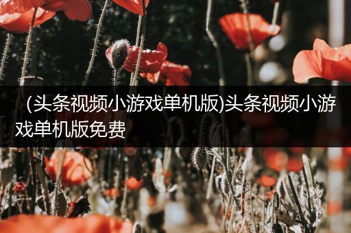 （头条视频小游戏单机版)头条视频小游戏单机版免费