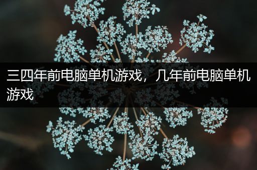 三四年前电脑单机游戏，几年前电脑单机游戏