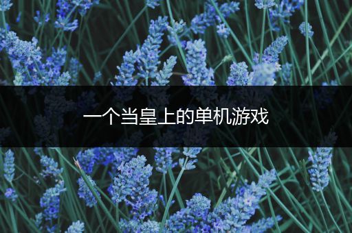 一个当皇上的单机游戏