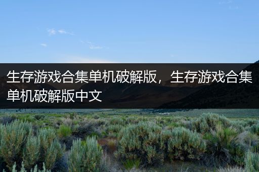 生存游戏合集单机破解版，生存游戏合集单机破解版中文
