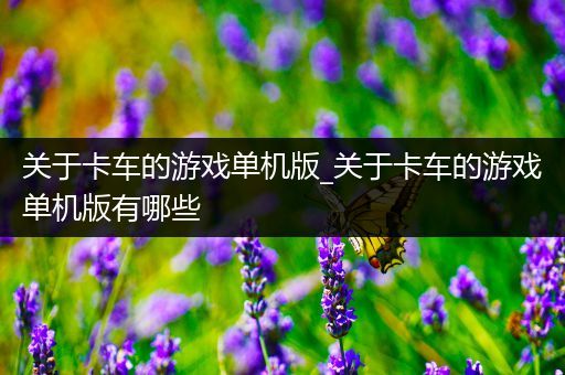关于卡车的游戏单机版_关于卡车的游戏单机版有哪些