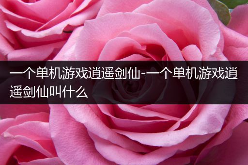 一个单机游戏逍遥剑仙-一个单机游戏逍遥剑仙叫什么