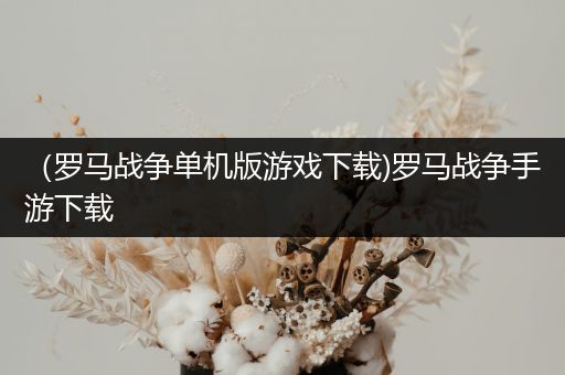 （罗马战争单机版游戏下载)罗马战争手游下载