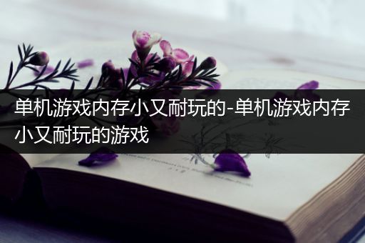 单机游戏内存小又耐玩的-单机游戏内存小又耐玩的游戏