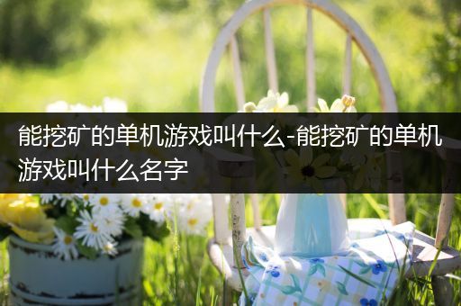 能挖矿的单机游戏叫什么-能挖矿的单机游戏叫什么名字