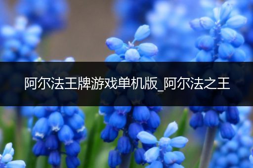 阿尔法王牌游戏单机版_阿尔法之王