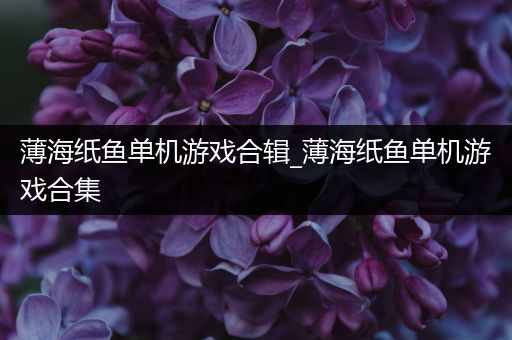 薄海纸鱼单机游戏合辑_薄海纸鱼单机游戏合集