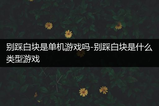别踩白块是单机游戏吗-别踩白块是什么类型游戏