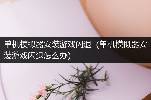 单机模拟器安装游戏闪退（单机模拟器安装游戏闪退怎么办）
