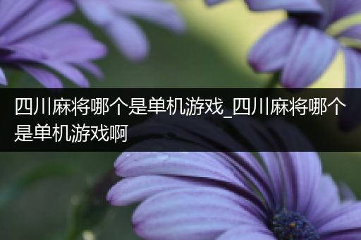 四川麻将哪个是单机游戏_四川麻将哪个是单机游戏啊