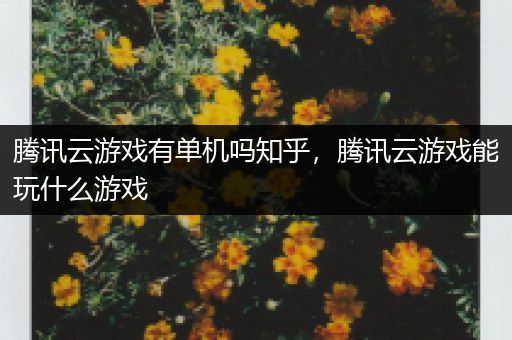 腾讯云游戏有单机吗知乎，腾讯云游戏能玩什么游戏