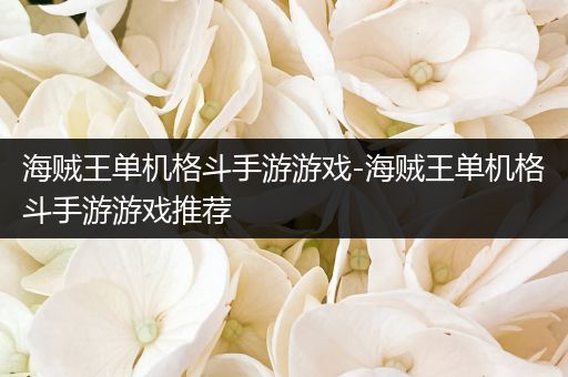 海贼王单机格斗手游游戏-海贼王单机格斗手游游戏推荐