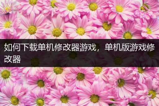 如何下载单机修改器游戏，单机版游戏修改器