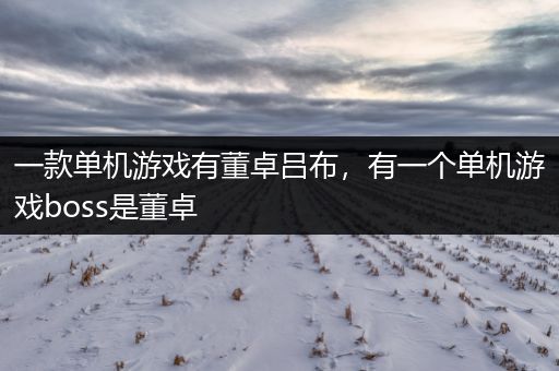 一款单机游戏有董卓吕布，有一个单机游戏boss是董卓