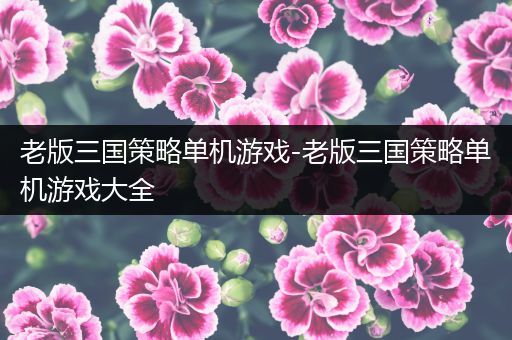 老版三国策略单机游戏-老版三国策略单机游戏大全