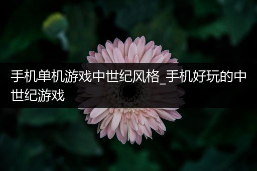 手机单机游戏中世纪风格_手机好玩的中世纪游戏