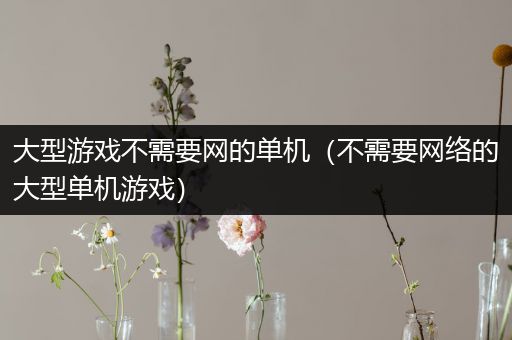大型游戏不需要网的单机（不需要网络的大型单机游戏）