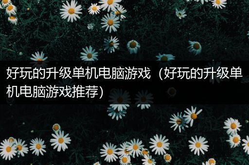 好玩的升级单机电脑游戏（好玩的升级单机电脑游戏推荐）