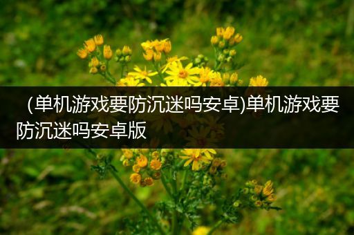（单机游戏要防沉迷吗安卓)单机游戏要防沉迷吗安卓版