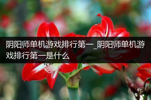 阴阳师单机游戏排行第一_阴阳师单机游戏排行第一是什么