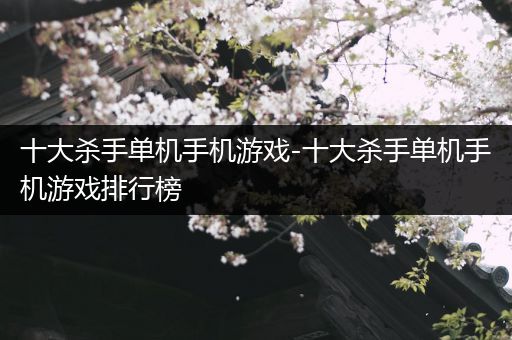 十大杀手单机手机游戏-十大杀手单机手机游戏排行榜