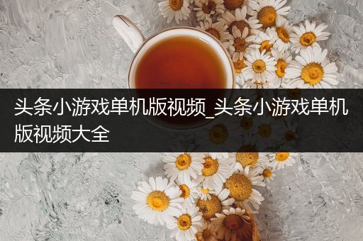 头条小游戏单机版视频_头条小游戏单机版视频大全