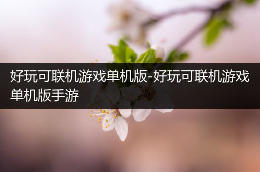 好玩可联机游戏单机版-好玩可联机游戏单机版手游
