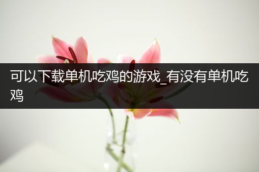 可以下载单机吃鸡的游戏_有没有单机吃鸡