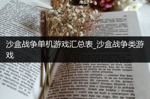 沙盒战争单机游戏汇总表_沙盒战争类游戏